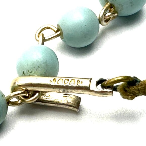 Vintage Baby Blue Celluloid Bead Necklace — 17" — EUC - Picture 4 of 9